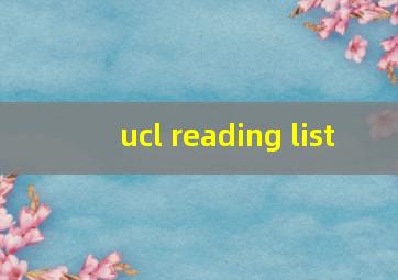 ucl reading list